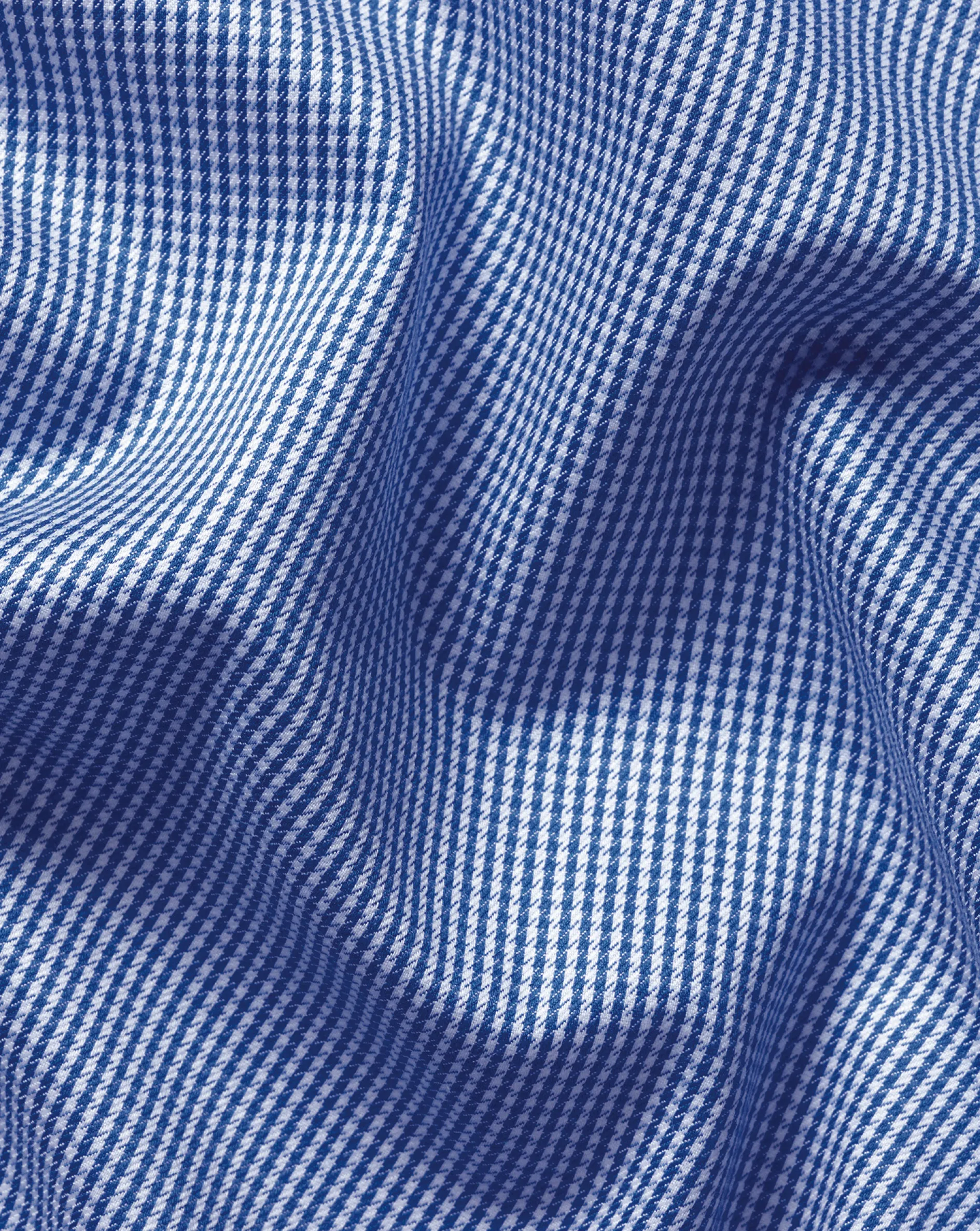 Sale Charles Tyrwhitt Non-Iron Puppytooth Shirt - Blue Royal
