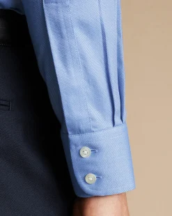 Flash Sale Charles Tyrwhitt Non-Iron Royal Oxford Shirt - Ocean Blue