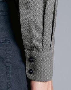 New Charles Tyrwhitt Non-Iron Royal Oxford Shirt - Grey
