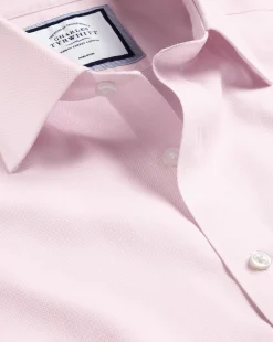 Discount Charles Tyrwhitt Non-Iron Royal Oxford Shirt - Light Pink