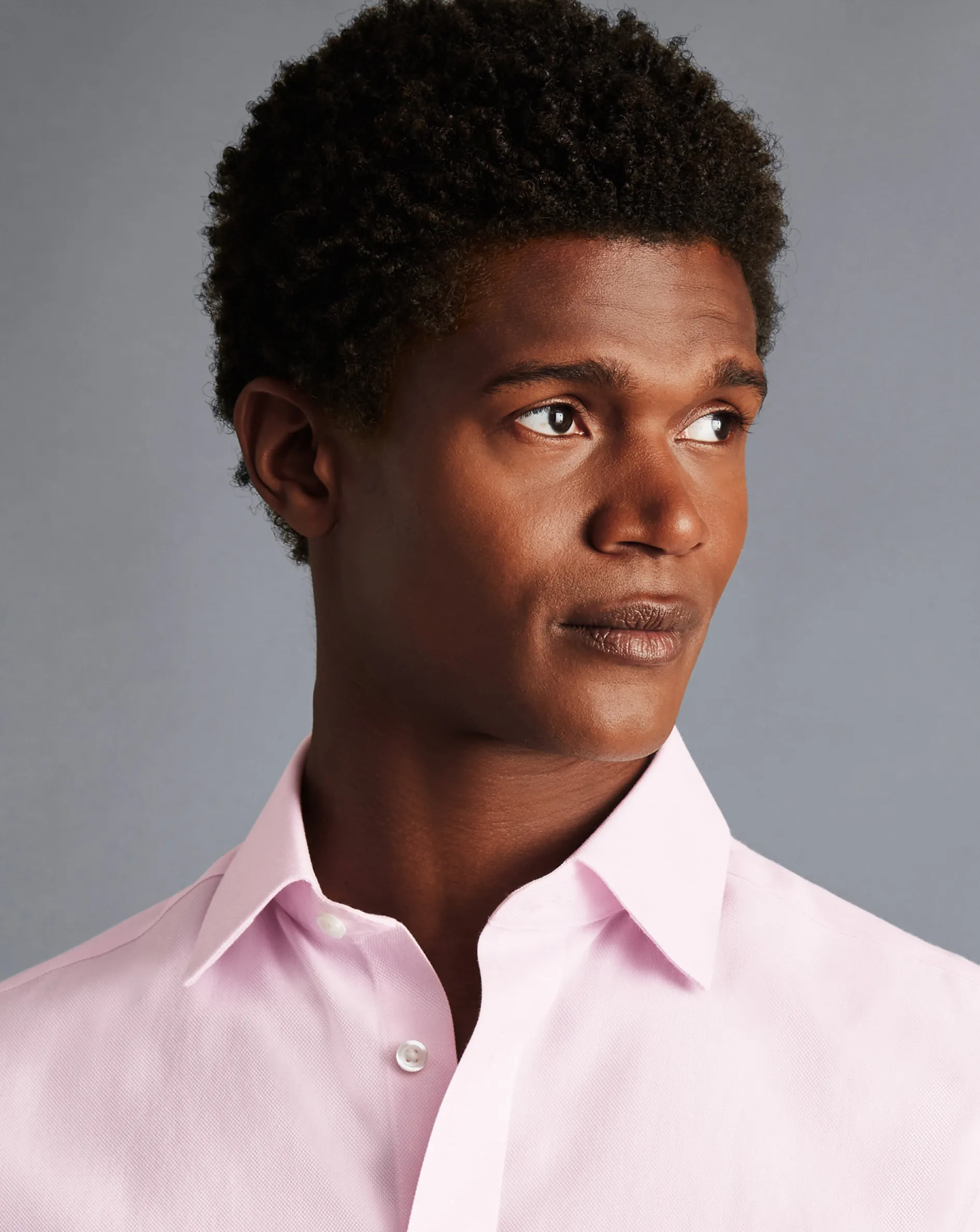 Discount Charles Tyrwhitt Non-Iron Royal Oxford Shirt - Light Pink