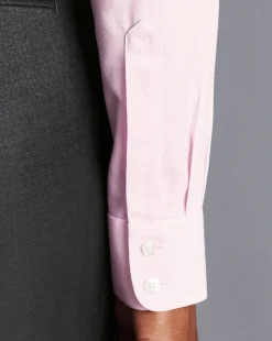Discount Charles Tyrwhitt Non-Iron Royal Oxford Shirt - Light Pink
