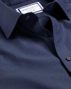 Fashion Charles Tyrwhitt Non-Iron Royal Oxford Shirt - French Blue