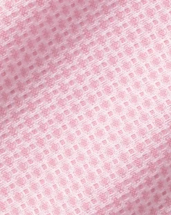 Store Charles Tyrwhitt Non-Iron Stretch Texture Oval Shirt - Pink