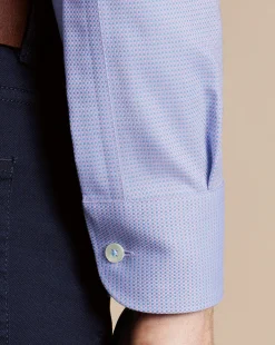 Clearance Charles Tyrwhitt Non-Iron Stretch Texture Square Shirt - Purple Lilac