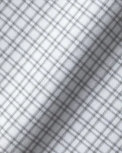 Hot Charles Tyrwhitt Non-Iron Stretch Twill Grid Check Shirt - Silver Grey