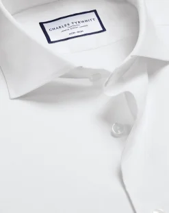 Clearance Charles Tyrwhitt Non-Iron Stretch Twill Shirt - White