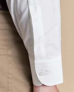 Clearance Charles Tyrwhitt Non-Iron Stretch Twill Shirt - White