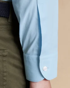 Online Charles Tyrwhitt Non-Iron Stretch Twill Shirt - Blue Sky