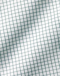 Fashion Charles Tyrwhitt Non-Iron Twill Mini Grid Check Shirt - Green