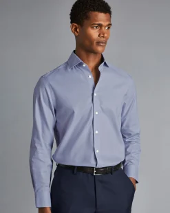 Sale Charles Tyrwhitt Non-Iron Twill Shirt - Indigo Blue