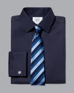 Fashion Charles Tyrwhitt Non-Iron Twill Shirt - Navy