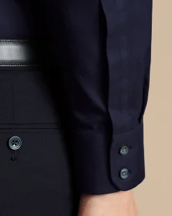 Fashion Charles Tyrwhitt Non-Iron Twill Shirt - Navy