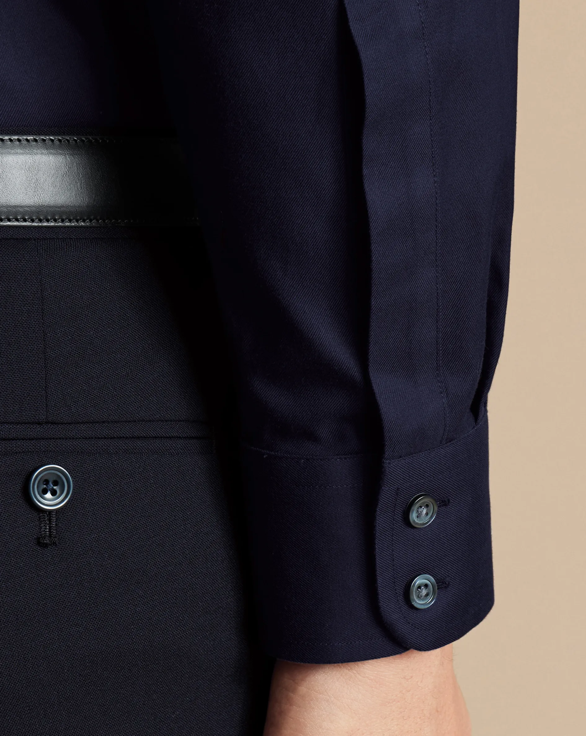 Fashion Charles Tyrwhitt Non-Iron Twill Shirt - Navy