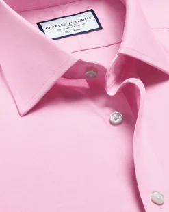 Cheap Charles Tyrwhitt Non-Iron Twill Shirt - Pink