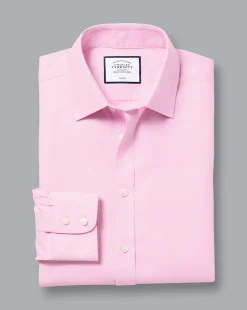 Cheap Charles Tyrwhitt Non-Iron Twill Shirt - Pink