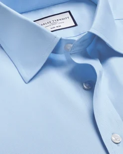 Cheap Charles Tyrwhitt Non-Iron Twill Shirt - Blue Sky