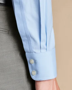 Cheap Charles Tyrwhitt Non-Iron Twill Shirt - Blue Sky