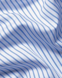 Outlet Charles Tyrwhitt Non-Iron Twill Stripe Shirt - Cornflower Blue