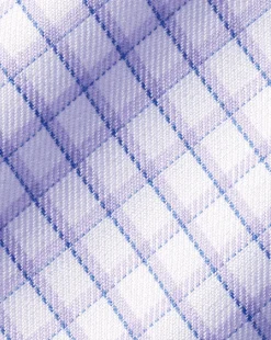 Clearance Charles Tyrwhitt Non-Iron Two Color Check Shirt - Purple Lilac