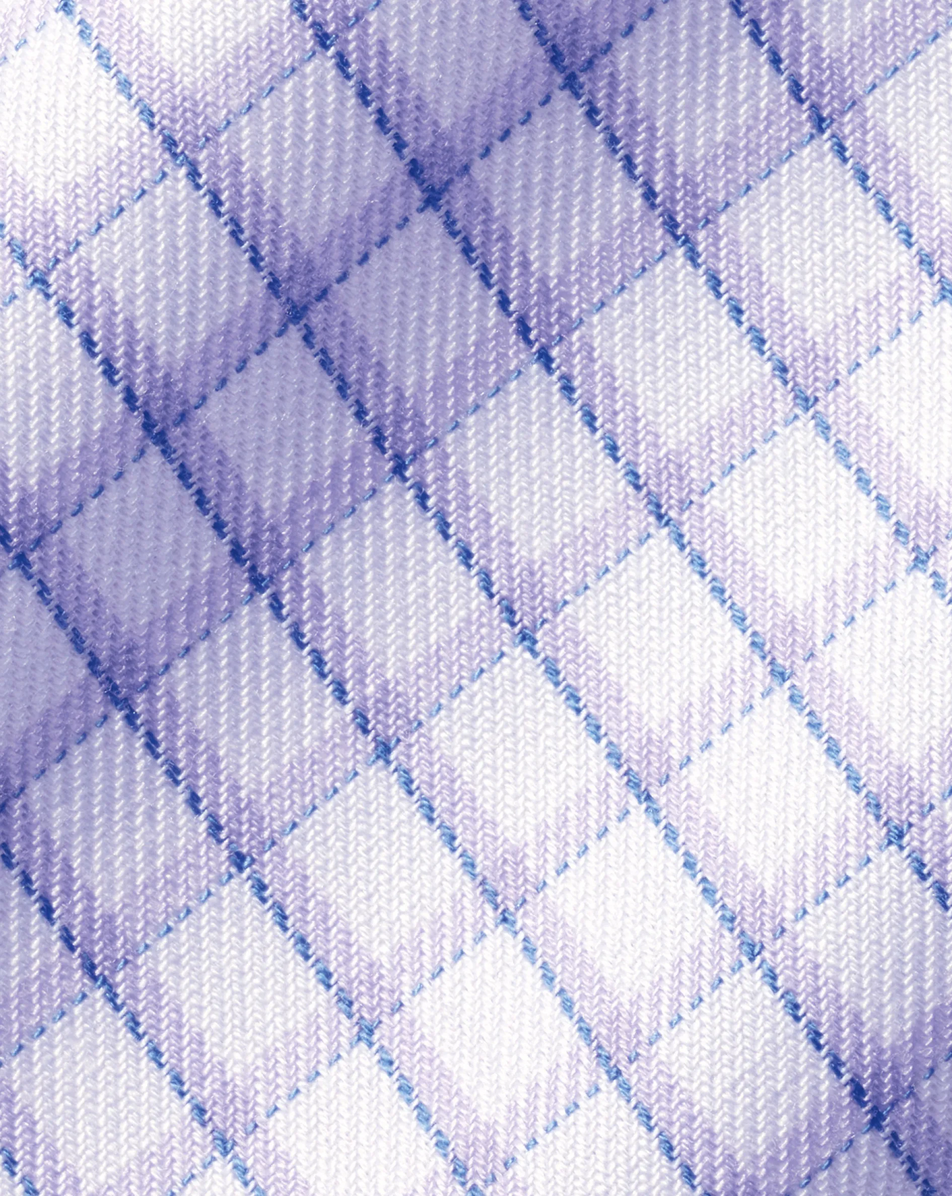 Clearance Charles Tyrwhitt Non-Iron Two Color Check Shirt - Purple Lilac