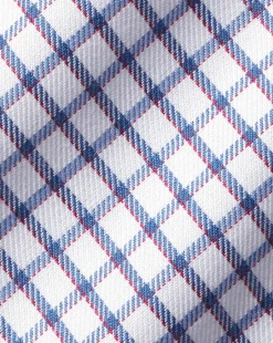 Cheap Charles Tyrwhitt Non-Iron Two Color Check Shirt - Blue Indigo