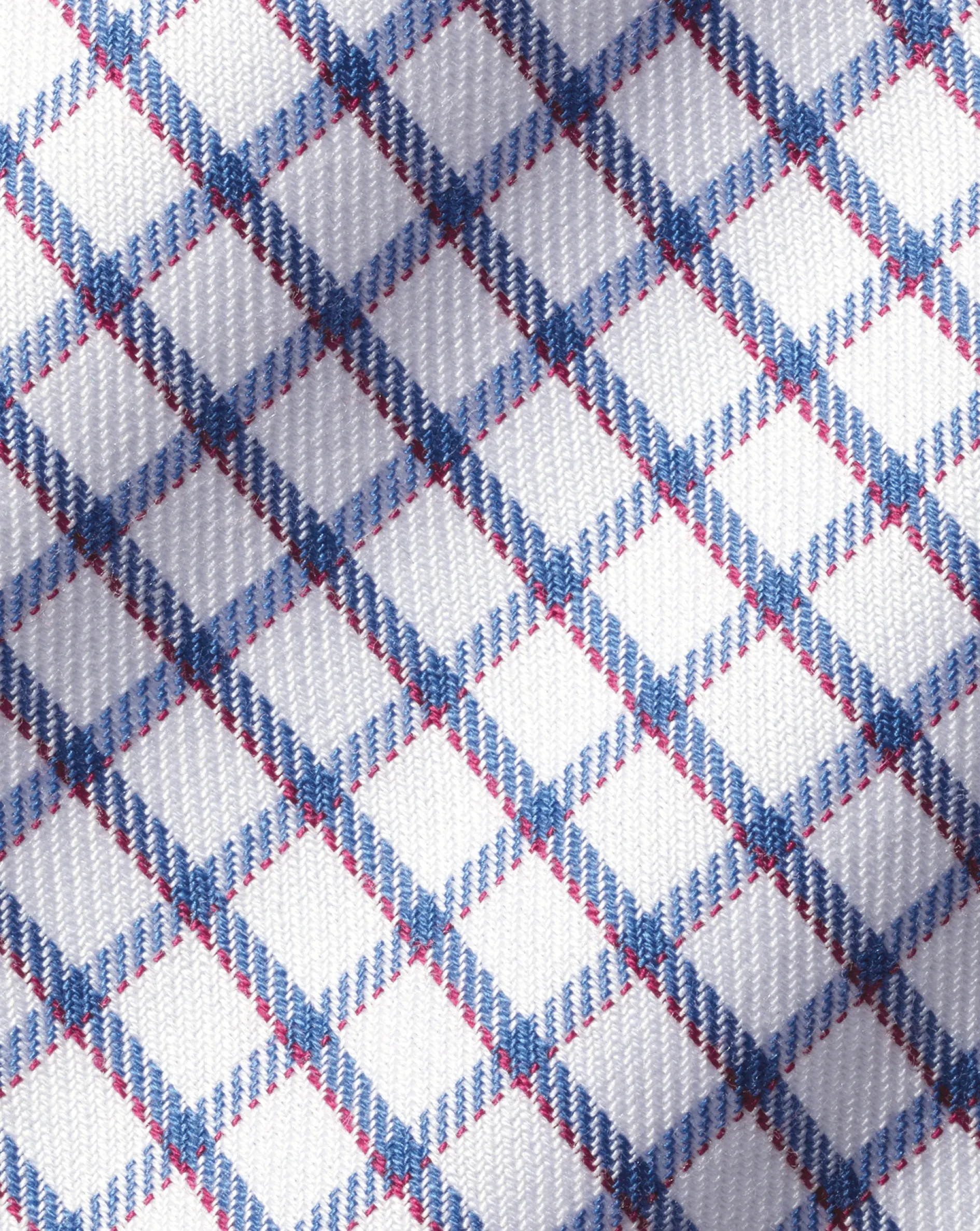 Cheap Charles Tyrwhitt Non-Iron Two Color Check Shirt - Blue Indigo