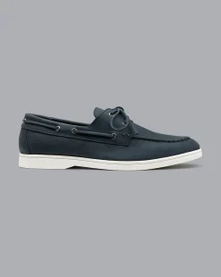 Fashion Charles Tyrwhitt Nubuck Boat Shoes - Steel Blue