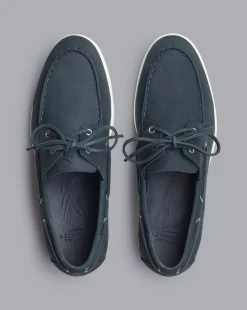 Fashion Charles Tyrwhitt Nubuck Boat Shoes - Steel Blue