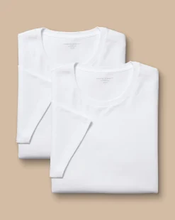 Cheap Charles Tyrwhitt 2-Pack Crew Neck Cotton T-Shirt - White