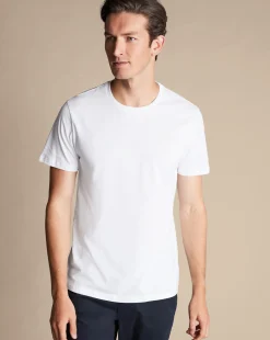 Cheap Charles Tyrwhitt 2-Pack Crew Neck Cotton T-Shirt - White