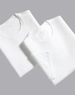 Cheap Charles Tyrwhitt 2-Pack Crew Neck Cotton T-Shirt - White