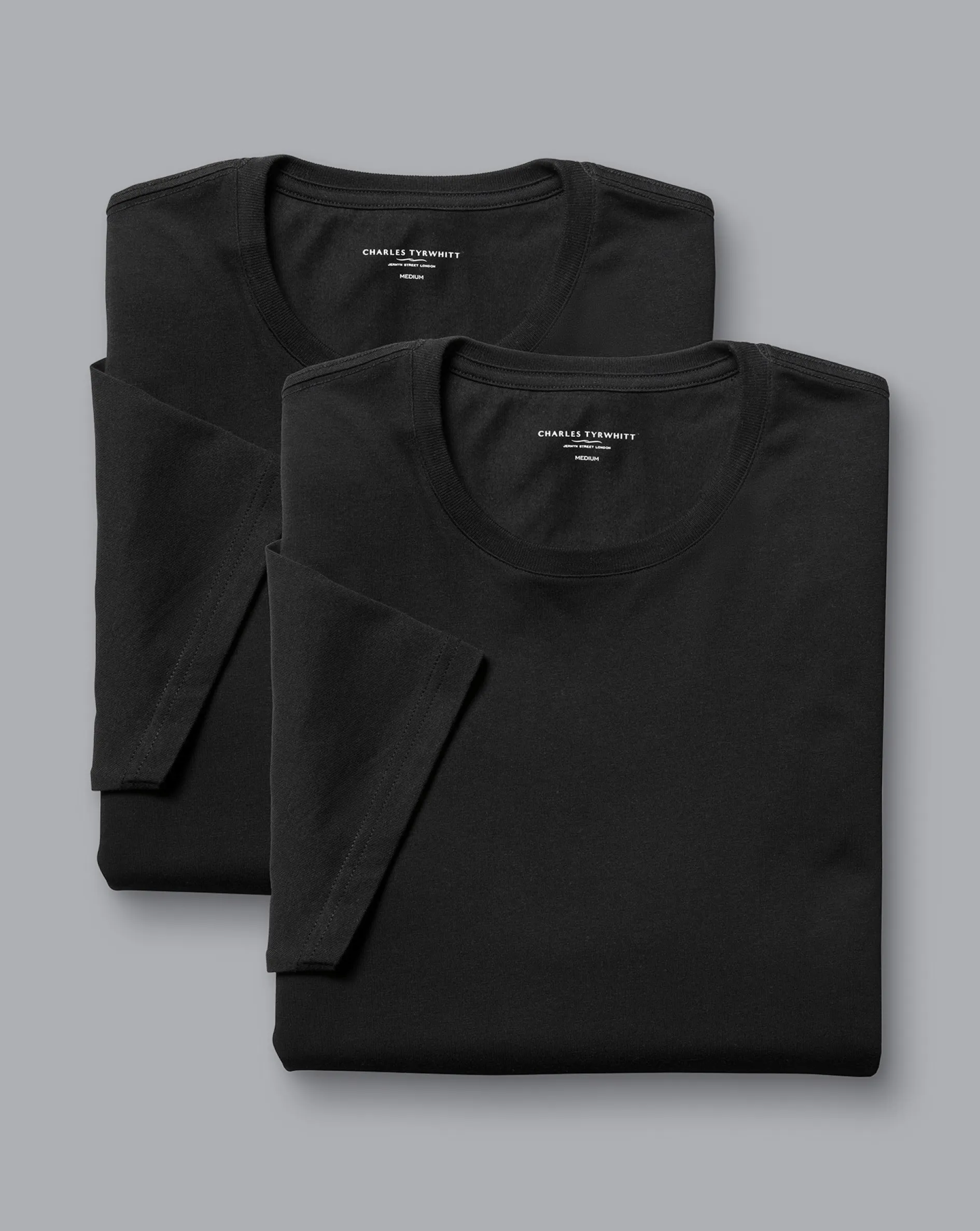 Best Charles Tyrwhitt 2-Pack Crew Neck Cotton T-Shirt - Black