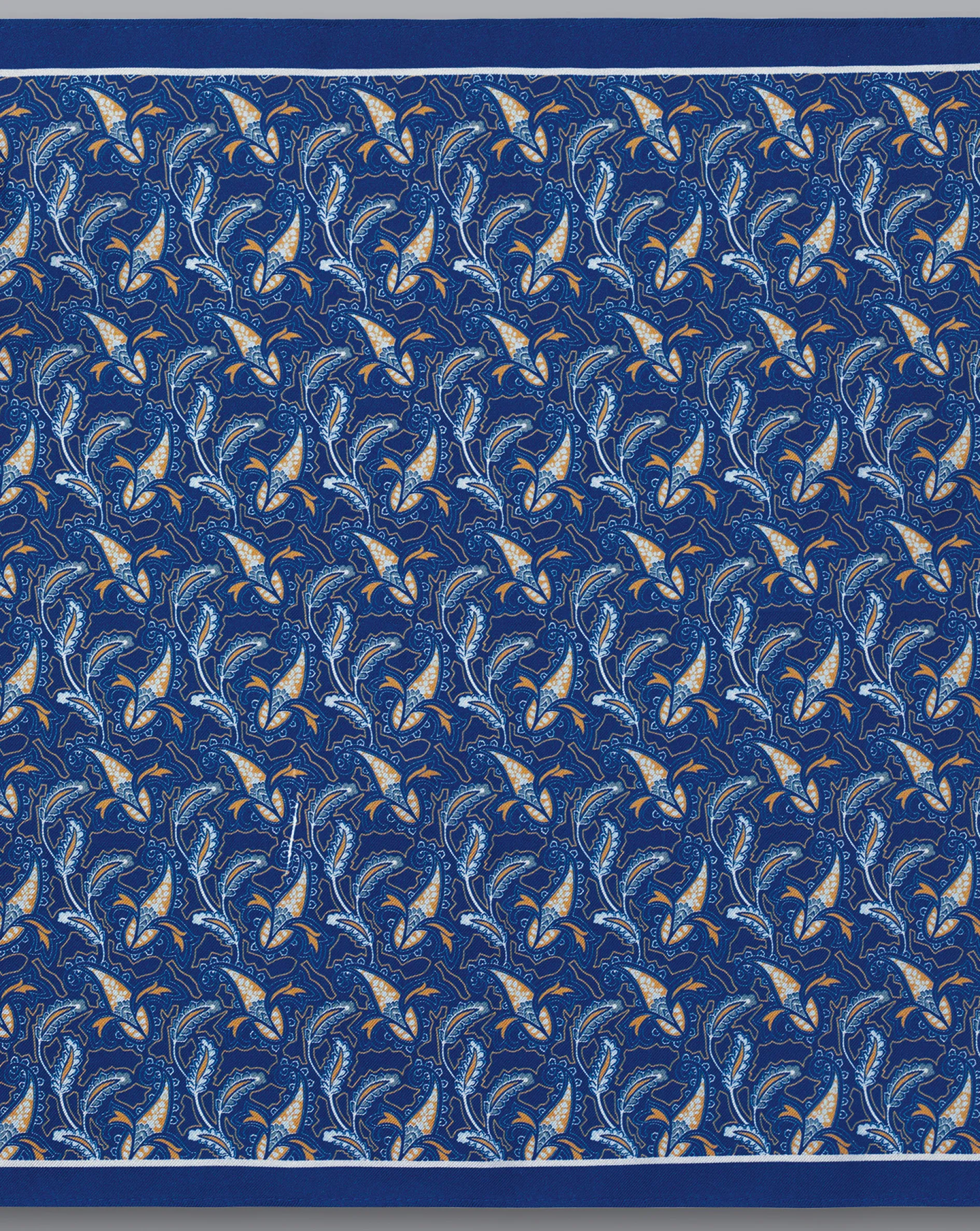 Sale Charles Tyrwhitt Paisley Print Silk Pocket Square - Cobalt Blue