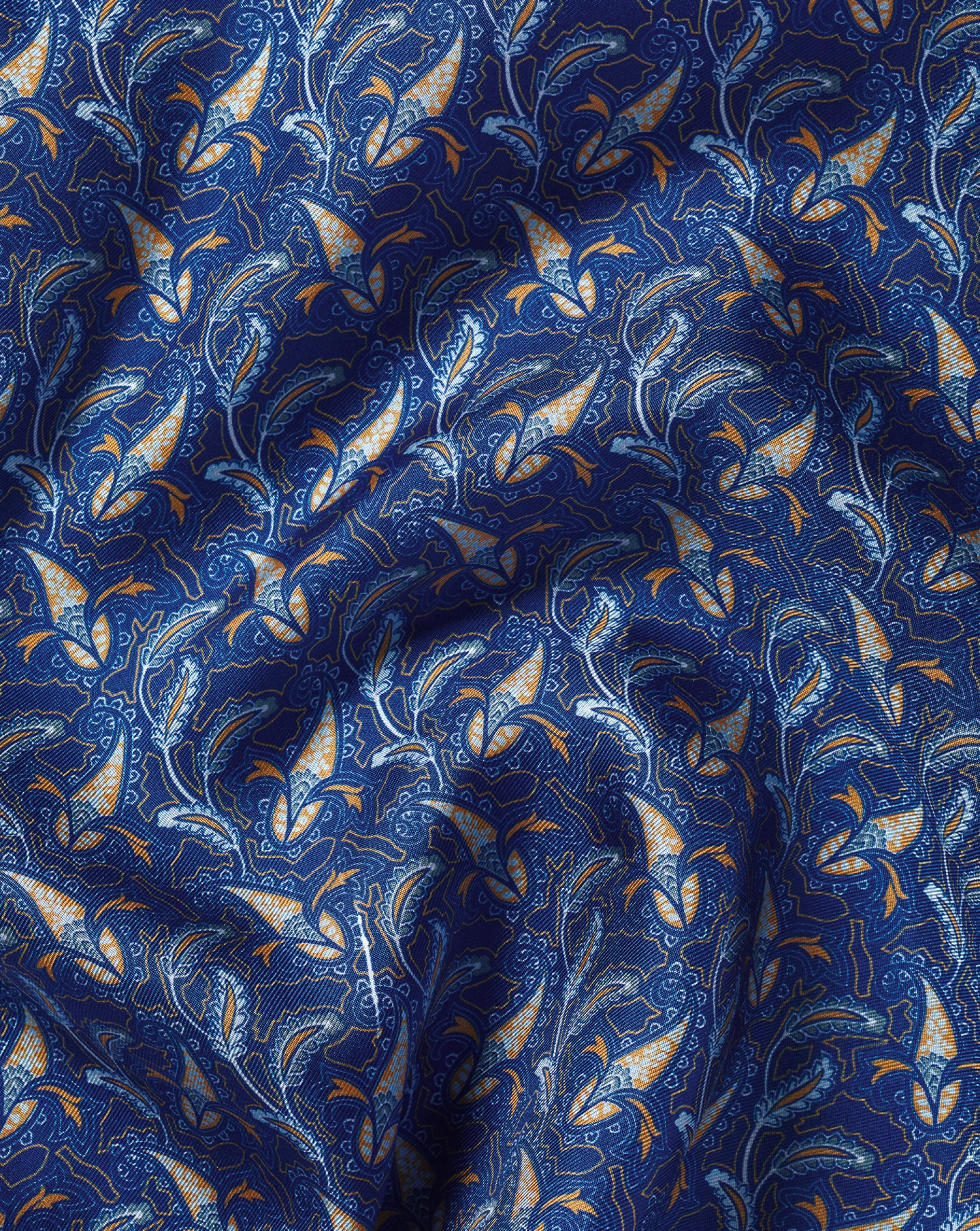 Sale Charles Tyrwhitt Paisley Print Silk Pocket Square - Cobalt Blue