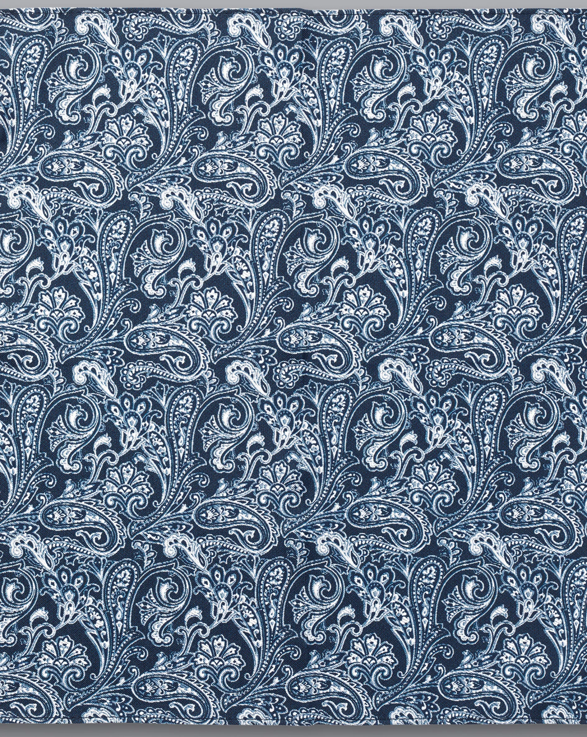 Fashion Charles Tyrwhitt Paisley Print Silk Pocket Square - Blue Indigo