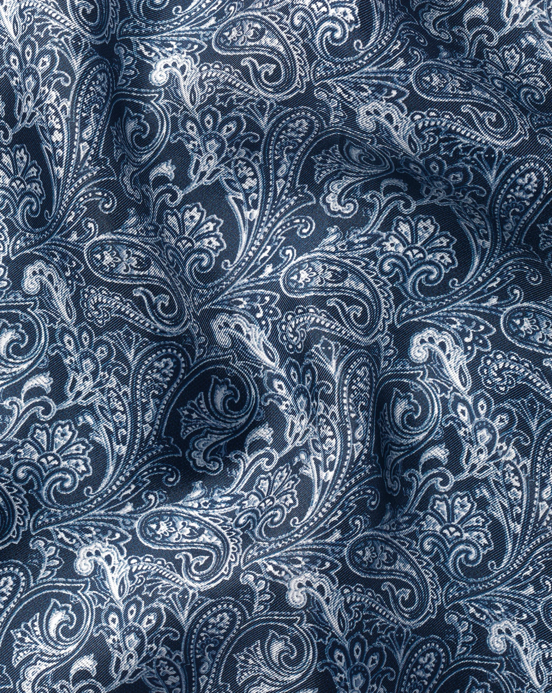 Fashion Charles Tyrwhitt Paisley Print Silk Pocket Square - Blue Indigo