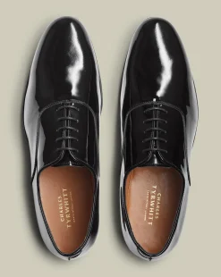 Shop Charles Tyrwhitt Patent Oxford Shoes - Black