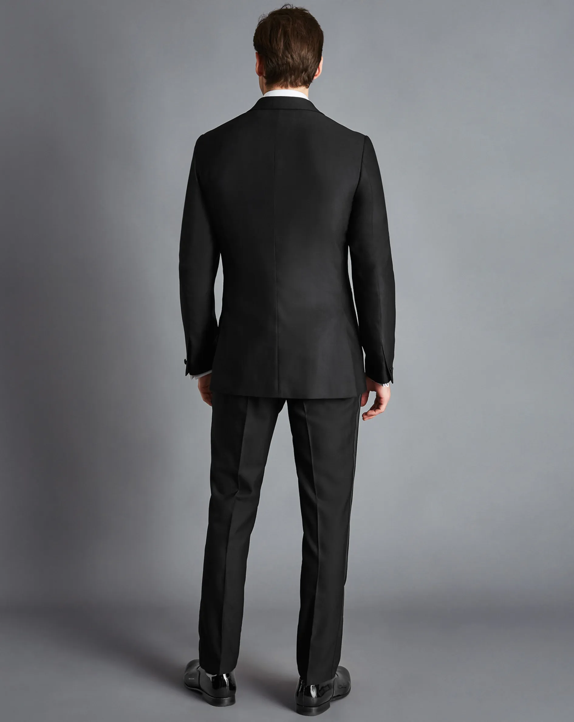 Store Charles Tyrwhitt Peak Lapel Tuxedo Jacket - Black