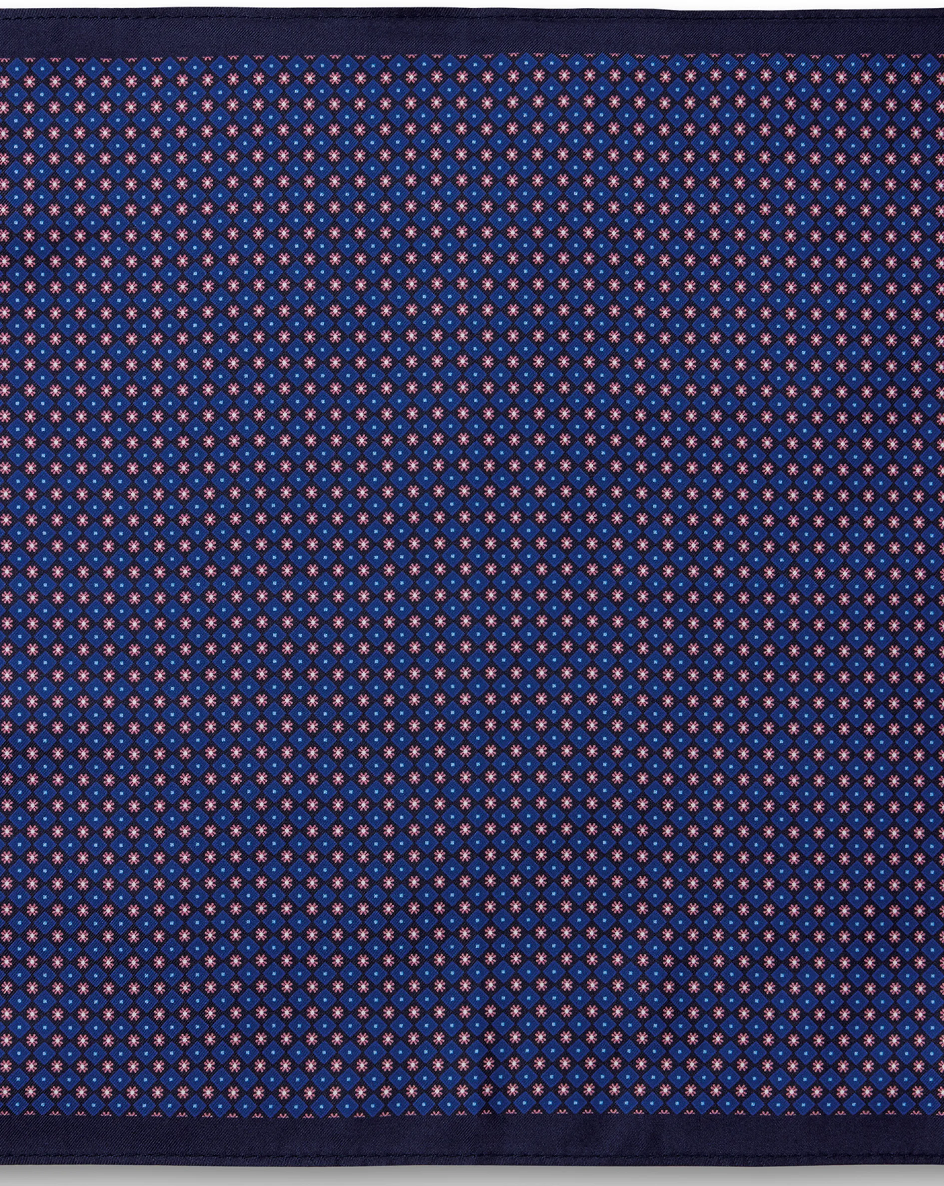 Discount Charles Tyrwhitt Petrol Blue & Pink Mini Floral Silk Pocket Square