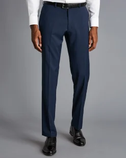 Sale Charles Tyrwhitt Pindot Travel Suit Pants - French Blue