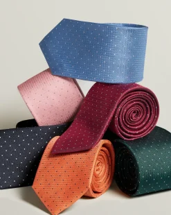 Clearance Charles Tyrwhitt Polka Dot Silk Tie - Dark Navy