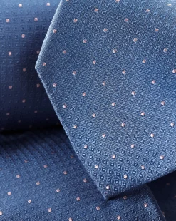 Cheap Charles Tyrwhitt Polka Dot Silk Tie - Indigo Blue