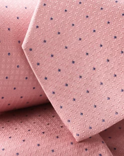 Discount Charles Tyrwhitt Polka Dot Silk Tie - Light Coral Pink