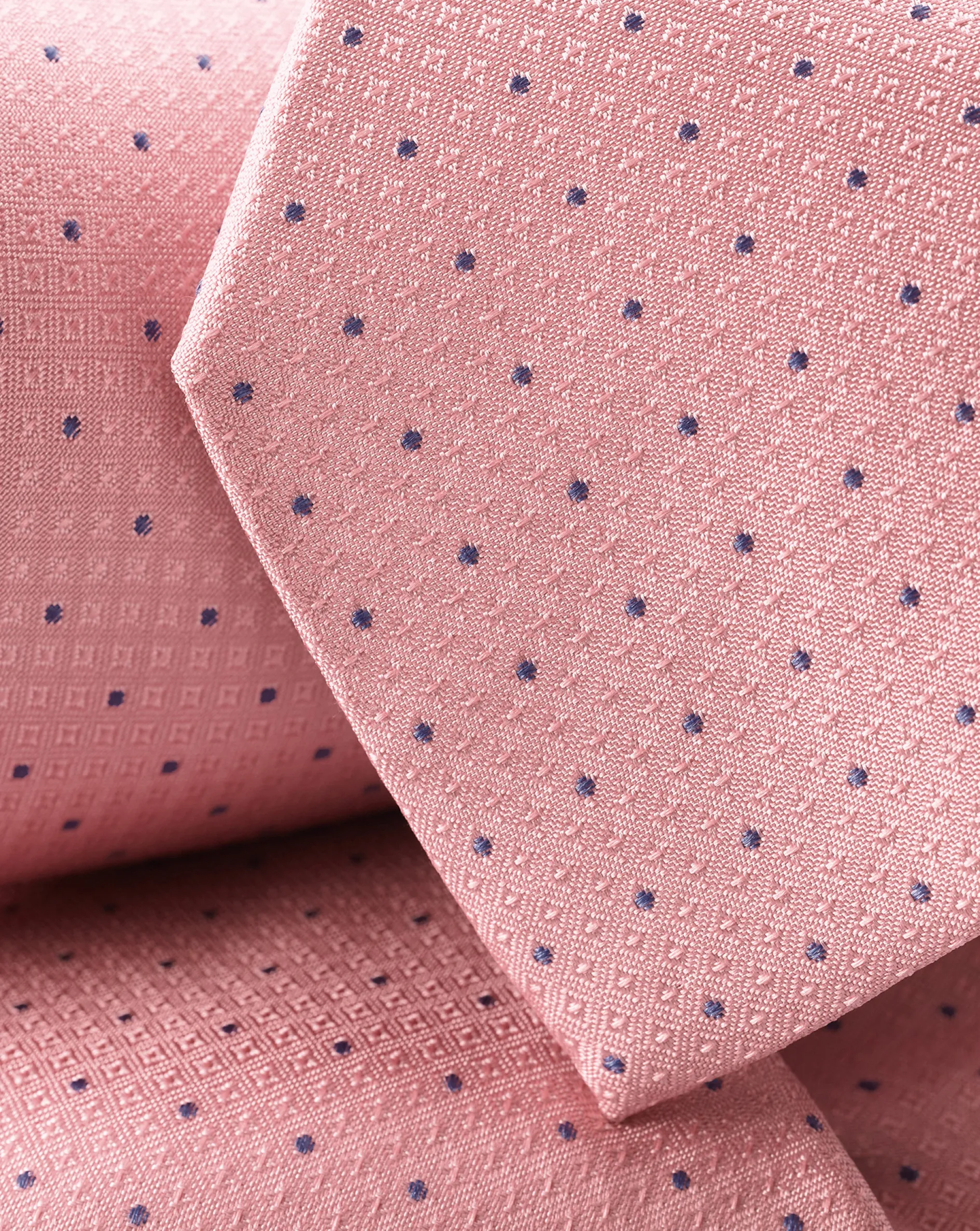 Discount Charles Tyrwhitt Polka Dot Silk Tie - Light Coral Pink
