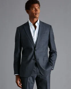Store Charles Tyrwhitt Prince of Wales Check Suit Jacket - Steel Blue
