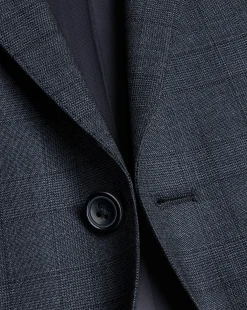 Store Charles Tyrwhitt Prince of Wales Check Suit Jacket - Steel Blue