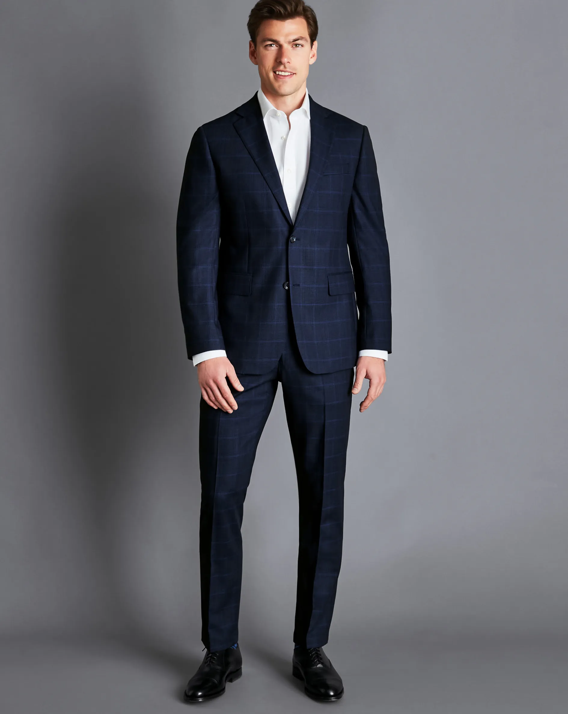 Online Charles Tyrwhitt Prince of Wales Check Suit Jacket - French Blue
