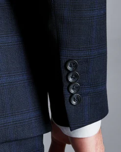 Online Charles Tyrwhitt Prince of Wales Check Suit Jacket - French Blue