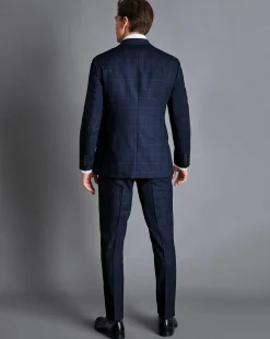 Online Charles Tyrwhitt Prince of Wales Check Suit Jacket - French Blue